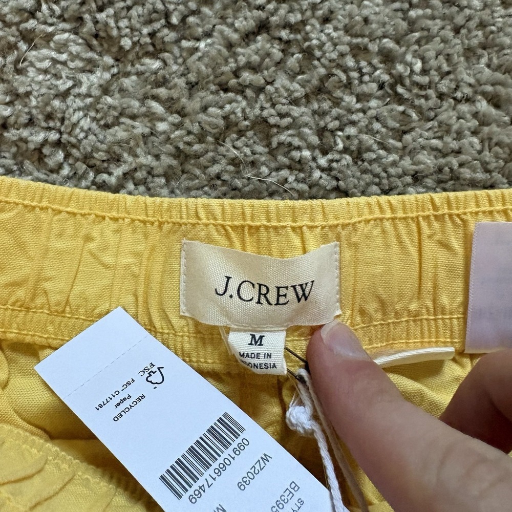 Brand New J Crew Garment Dyed Oxford Shorts Yellow Men's Medium 6.5" Inseam - Picture 4 of 9